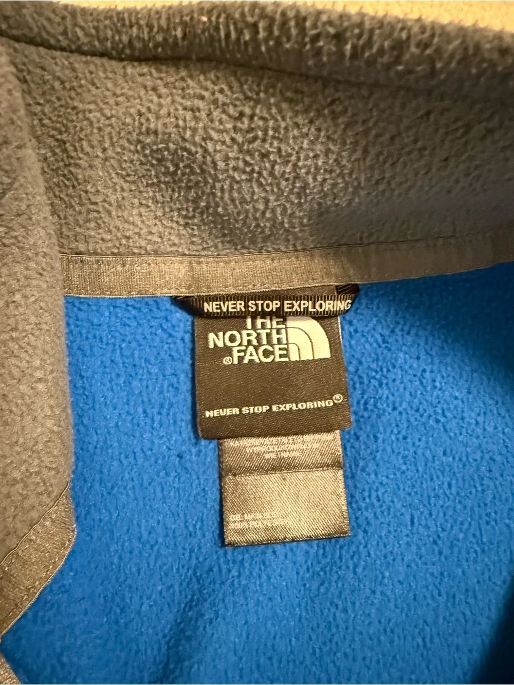 NWOT The North Face Large Men’s Blue Quarter-Zip Fleece Pullover